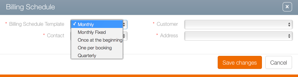 Billing Schedule Example