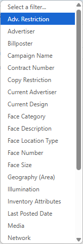 Advertiser Restrictions Filters