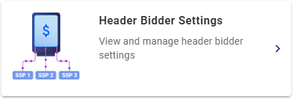 Header Bidder Settings widget