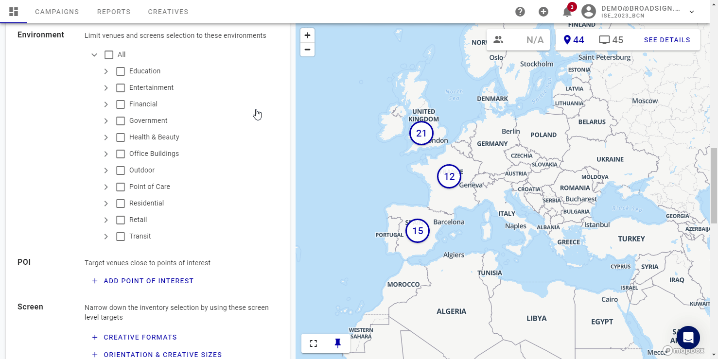 Set audience environment targets Set audience environment targets