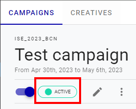 Statut de la campagne Statut de la campagne