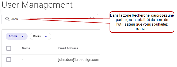 Rechercher des utilisateurs Rechercher des utilisateurs