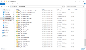Sample batch loop snapshot reports exported to hard drive