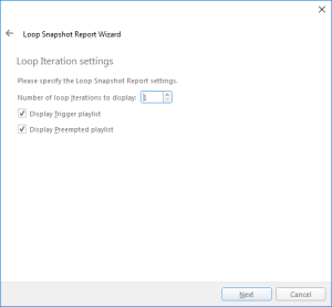 The Loop Iteration Settings page